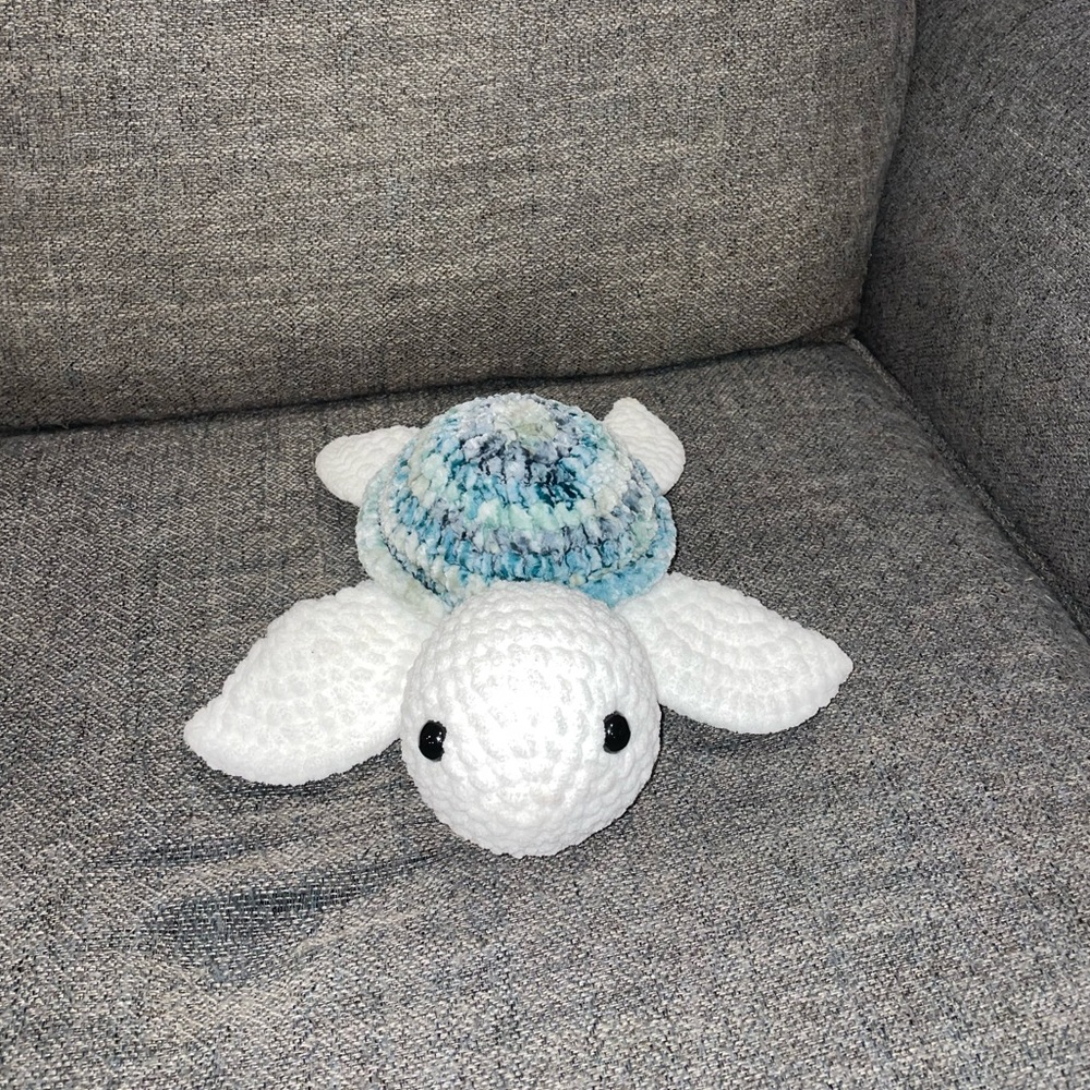 Hand crocheted turtle